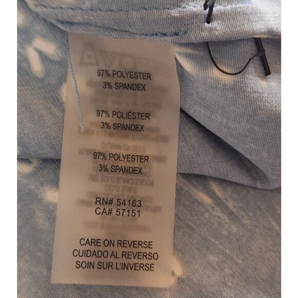 NWOT Calvin Klein Halter Top Women's Medium Blue White Geometric Keyhole - Picture 7 of 8